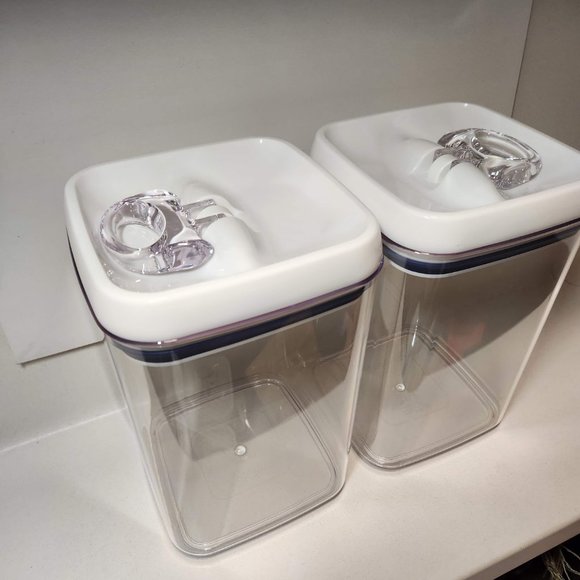 NEW Set of 2 Pantry Kitchen Food Storage with Lids Canister Storage Organization - Picture 6 of 11